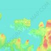 Mappa topografica Gordon/Barrie Island, altitudine, rilievo
