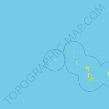 Mappa topografica Maupiti, altitudine, rilievo