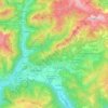 Mappa topografica Rovetta, altitudine, rilievo