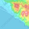 Mappa topografica Sperlonga, altitudine, rilievo