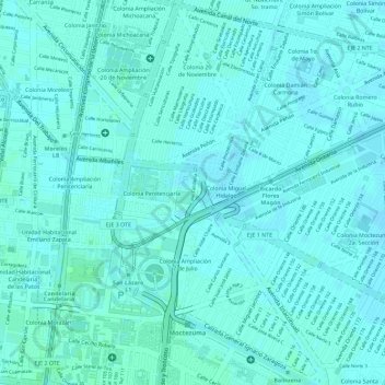 Mappa topografica 15370, altitudine, rilievo