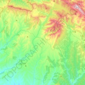 Mappa topografica Luesia, altitudine, rilievo