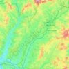 Mappa topografica La Bourbince, altitudine, rilievo