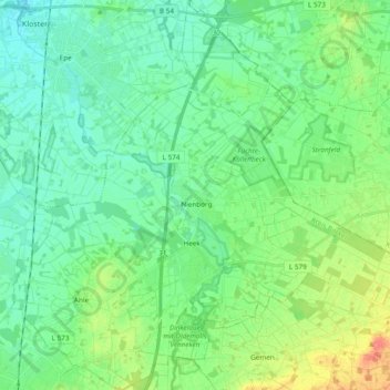 Mappa topografica 48619, altitudine, rilievo