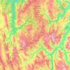 Mappa topografica Fonsagrada, altitudine, rilievo