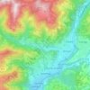 Mappa topografica Gazzaniga, altitudine, rilievo