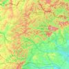 Mappa topografica Vosges du Nord, altitudine, rilievo