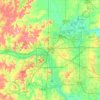 Mappa topografica Tulsa, altitudine, rilievo