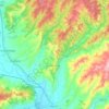 Mappa topografica Montone, altitudine, rilievo