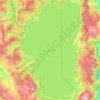 Mappa topografica Lake Tahoe, altitudine, rilievo