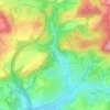 Mappa topografica Bergweiler, altitudine, rilievo