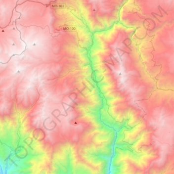 Mappa topografica Matalaque, altitudine, rilievo