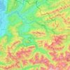 Mappa topografica Bregenzerwald, altitudine, rilievo
