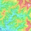 Mappa topografica Media Val Bisagno, altitudine, rilievo