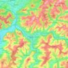 Mappa topografica Zweibrücken, altitudine, rilievo