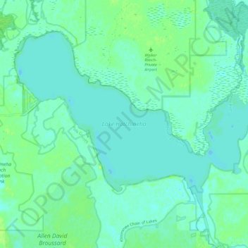 Mappa topografica Lake Hatchineha, altitudine, rilievo