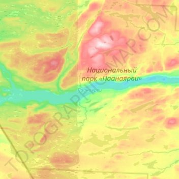Mappa topografica Кестеньгское сельское поселение, altitudine, rilievo