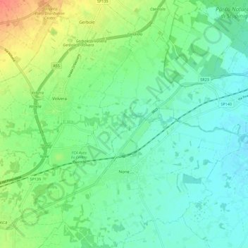 Mappa topografica None, altitudine, rilievo
