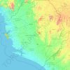 Mappa topografica Sierra Leone, altitudine, rilievo