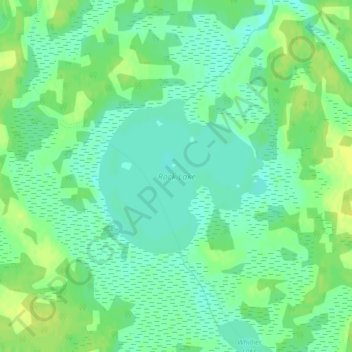 Mappa topografica Rock Lake, altitudine, rilievo