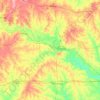 Mappa topografica Fayette County, altitudine, rilievo
