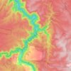 Mappa topografica Touga, altitudine, rilievo