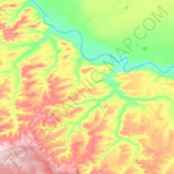 Mappa topografica Тенкинский наслег, altitudine, rilievo