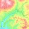 Mappa topografica Montecalvo Irpino, altitudine, rilievo