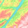 Mappa topografica Loch Ness, altitudine, rilievo