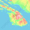 Mappa topografica ᕿᑭᖅᑕᕐᔪᐊᖅ Big Island, altitudine, rilievo