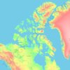 Mappa topografica Nunavut, altitudine, rilievo