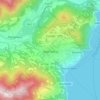 Mappa topografica Solto Collina, altitudine, rilievo