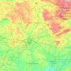 Mappa topografica Mayenne, altitudine, rilievo