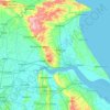 Mappa topografica Humberside, altitudine, rilievo