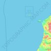 Mappa topografica Zona de Proteção Especial das Ilhas Berlengas, altitudine, rilievo