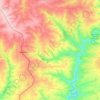 Mappa topografica Мирненская поселковая община, altitudine, rilievo