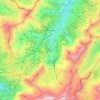 Mappa topografica Adelboden, altitudine, rilievo