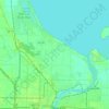 Mappa topografica Bangor Township, altitudine, rilievo