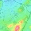 Mappa topografica Peckham Rye Park, altitudine, rilievo