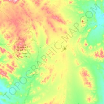 Mappa topografica Blinman, altitudine, rilievo