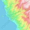 Mappa topografica Lima, altitudine, rilievo