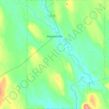 Mappa topografica Haynesville, altitudine, rilievo