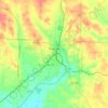 Mappa topografica Nashville, altitudine, rilievo