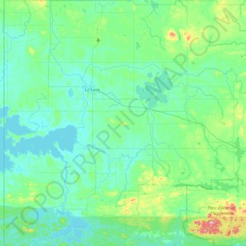 Mappa topografica Abitibi-Ouest, altitudine, rilievo