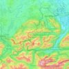 Mappa topografica Ammergauer Alpen, altitudine, rilievo