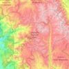 Mappa topografica Sequoia National Park, altitudine, rilievo