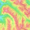 Mappa topografica Larche, altitudine, rilievo