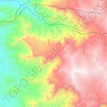 Mappa topografica Niepos, altitudine, rilievo