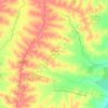 Mappa topografica Distrito Sauce al Sur, altitudine, rilievo