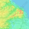 Mappa topografica Ciudad Autónoma de Buenos Aires, altitudine, rilievo